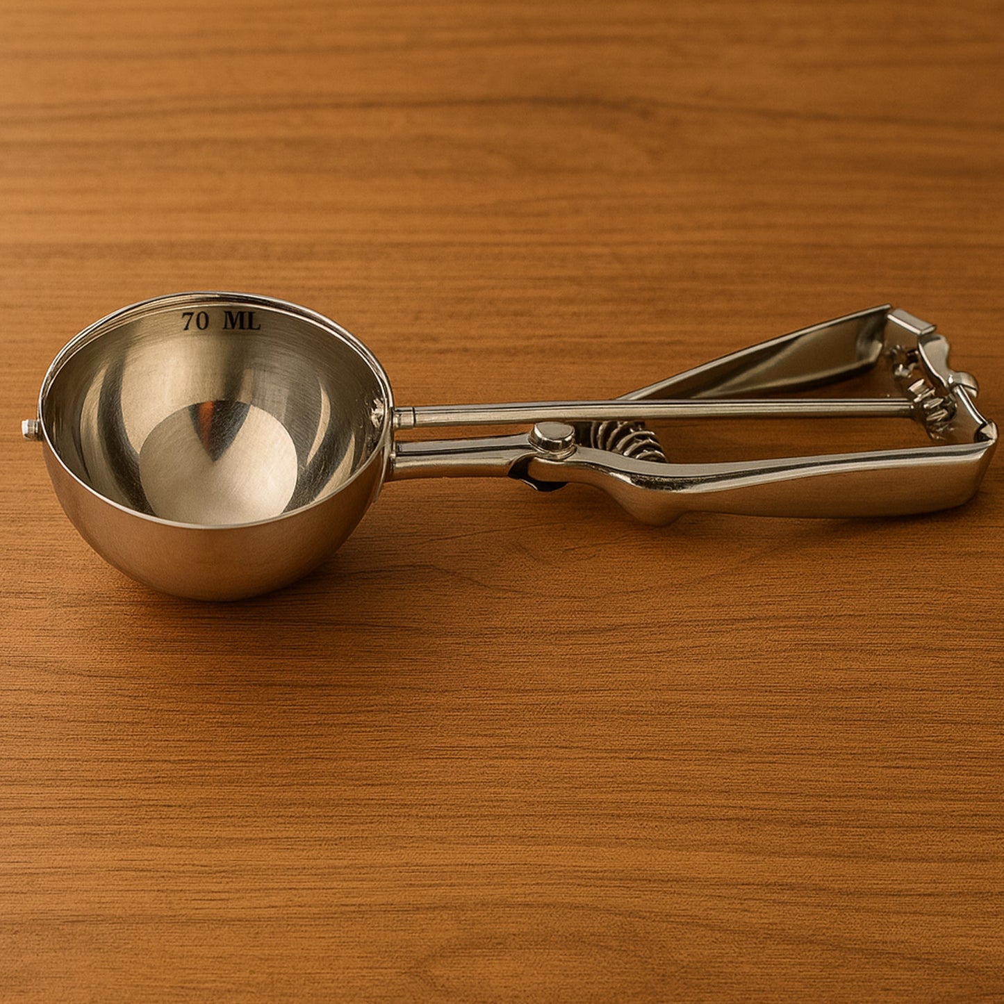 Premium Stainless Steel Ice Cream Scoop With Trigger Release Approx 70 Ml Capacity - Happy Price - Image 3