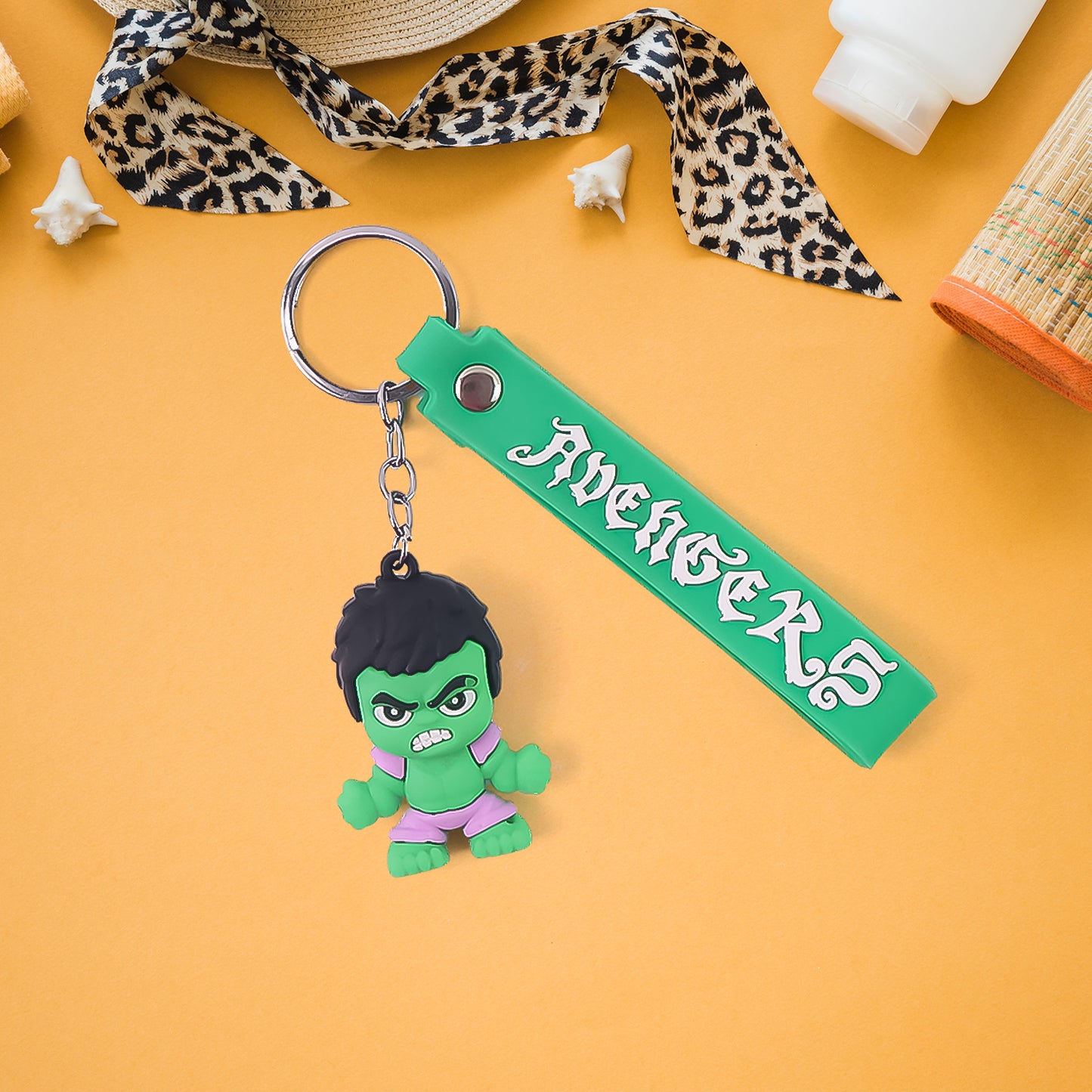 Cute Cartoon Silicone 3d Key Chain With Metal Hook  Strap (Pack Of 1) - Happy Price - Image 3