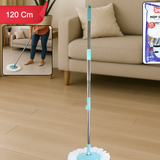 Adjustable Stainless Steel Mop Rod Set 120 Cm - Happy Price - Image 1