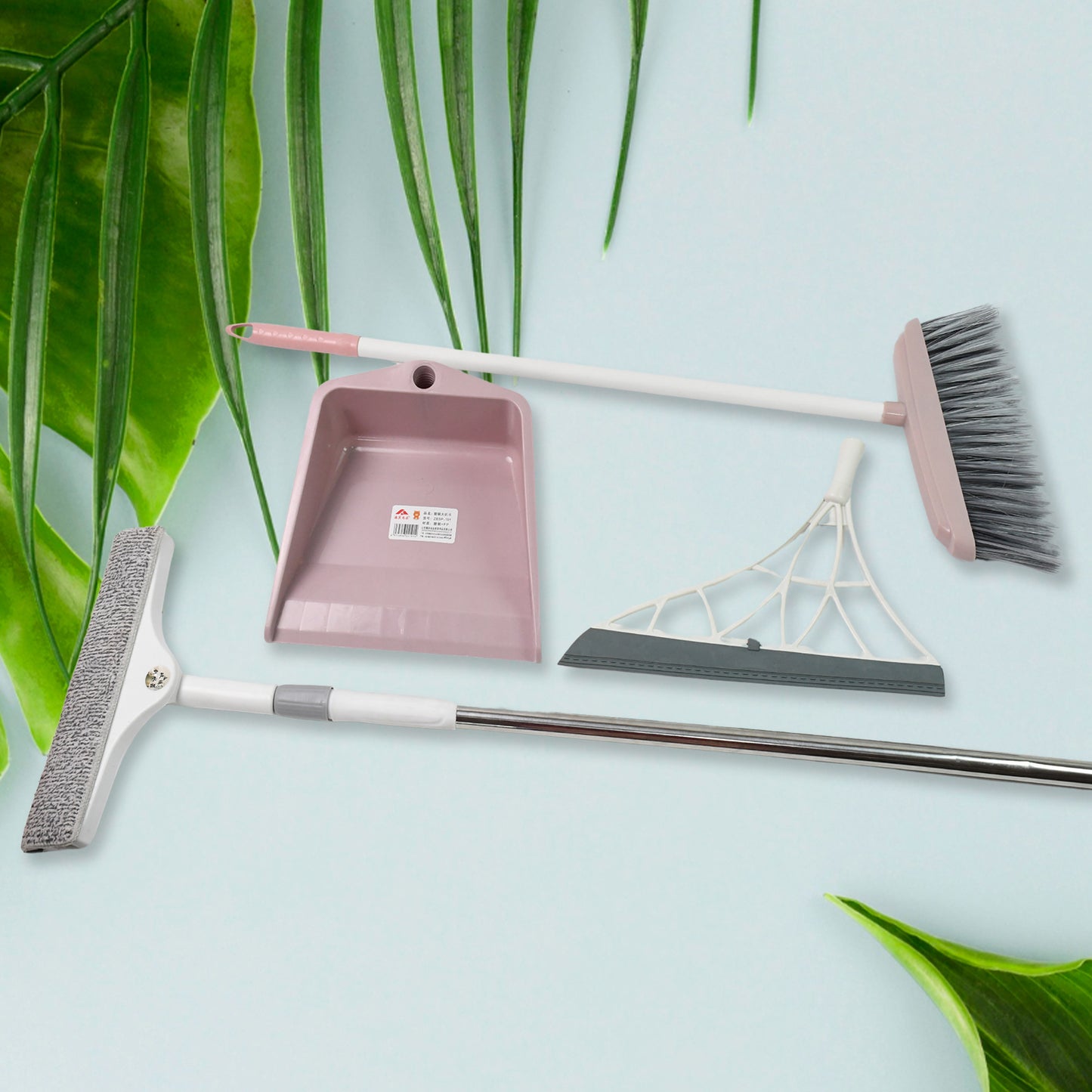 Dustpan Kitchen Wiper Window Cleaning Squeegee Tool  Broom Brush (4 Pcs Combo) - Happy Price - Image 6
