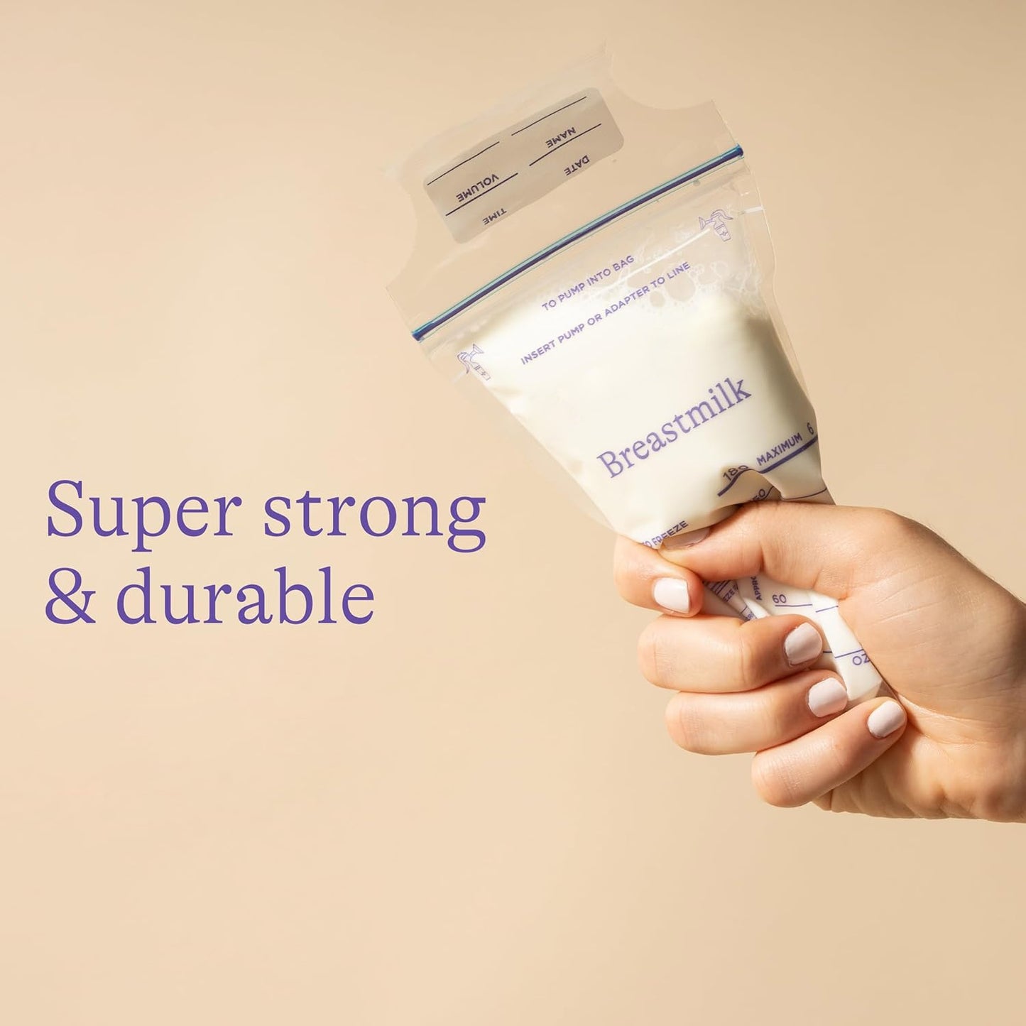 Breastmilk Storage Bags Double Zipper Seal (60 Pcs Set) - Happy Price - Image 4