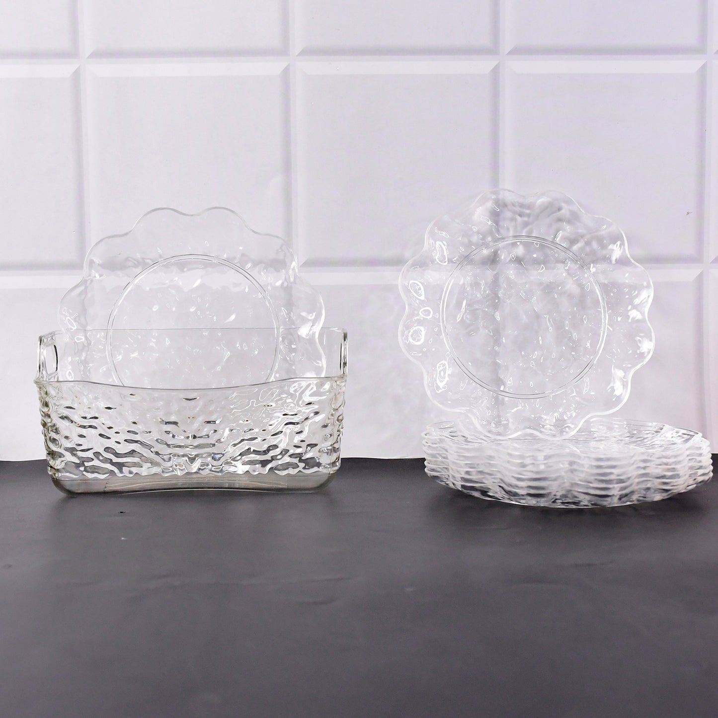 9 In 1 Plastic Bowl With Serving Tray  Plates Set - Happy Price - Image 7