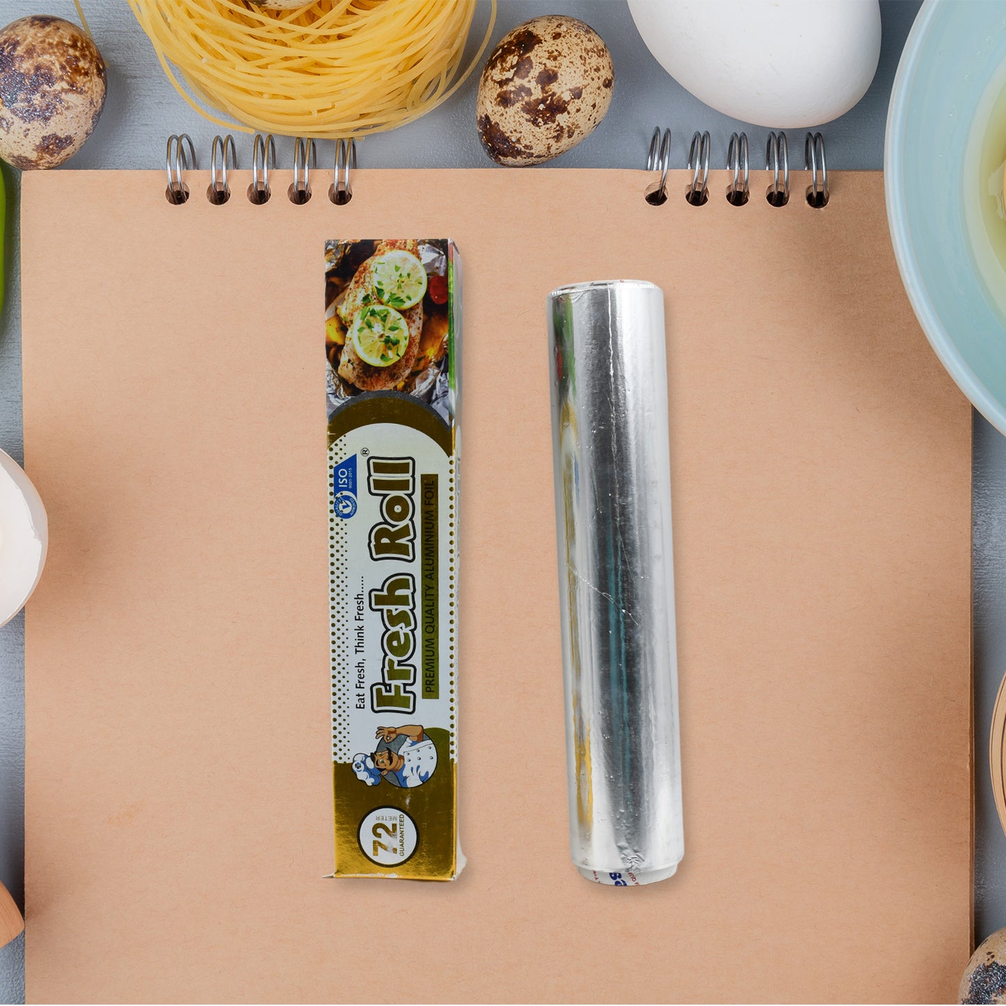 Premium Quality Food Grade Aluminum Foil Roll Heavy Duty Non Stick Thick Aluminum Foil Sheet Baking Grilling Tool 72mtr (1pc) - Happy Price - Image 2