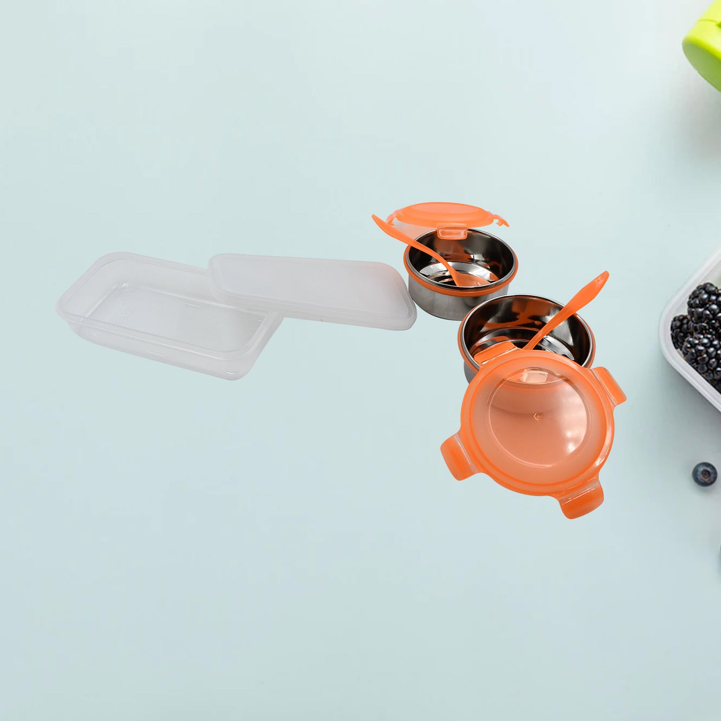 Airtight  Leak Proof Stainless Steel Container Multi Compartment Lunch Box Carry To All Type Lunch In Lunch Box  Premium Quality Lunch Box Ideal For Office  School Kids  Travelling Ideal (3 Different Lunch Box) - Happy Price - Image 2