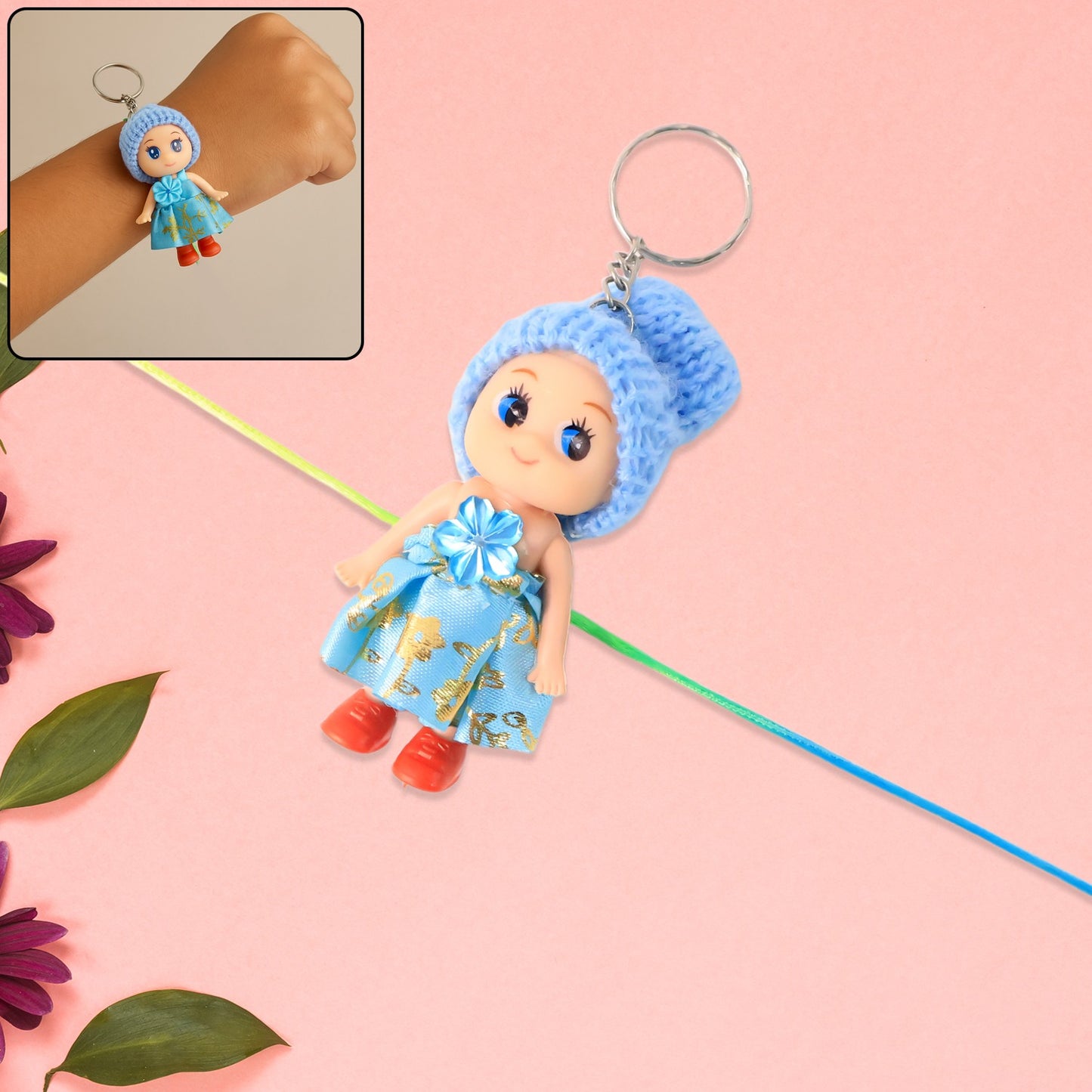 Kids' Doll Rakhi with Keychain - Soft Toy Decorative Rakhi for Boys & Girls