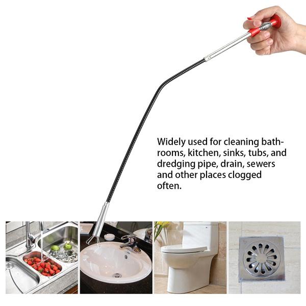 Metal Wire Brush Hand Kitchen Sink Cleaning Hook Sewer Dredging Device (155 Cm) - Happy Price - Image 6