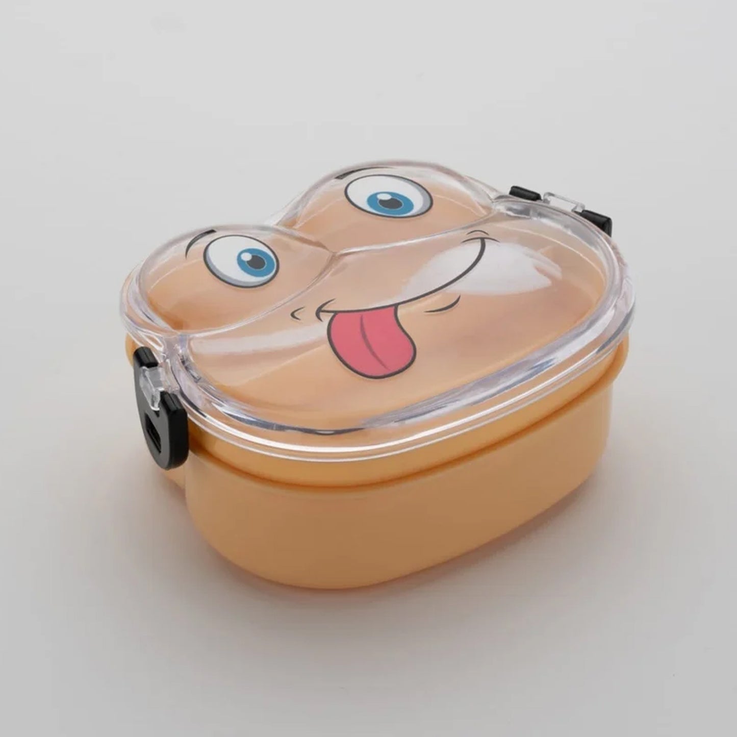 Double Layer Froggy Shape Lunch Box With Spoon (1 Pc  Mix Color) - Happy Price - Image 6