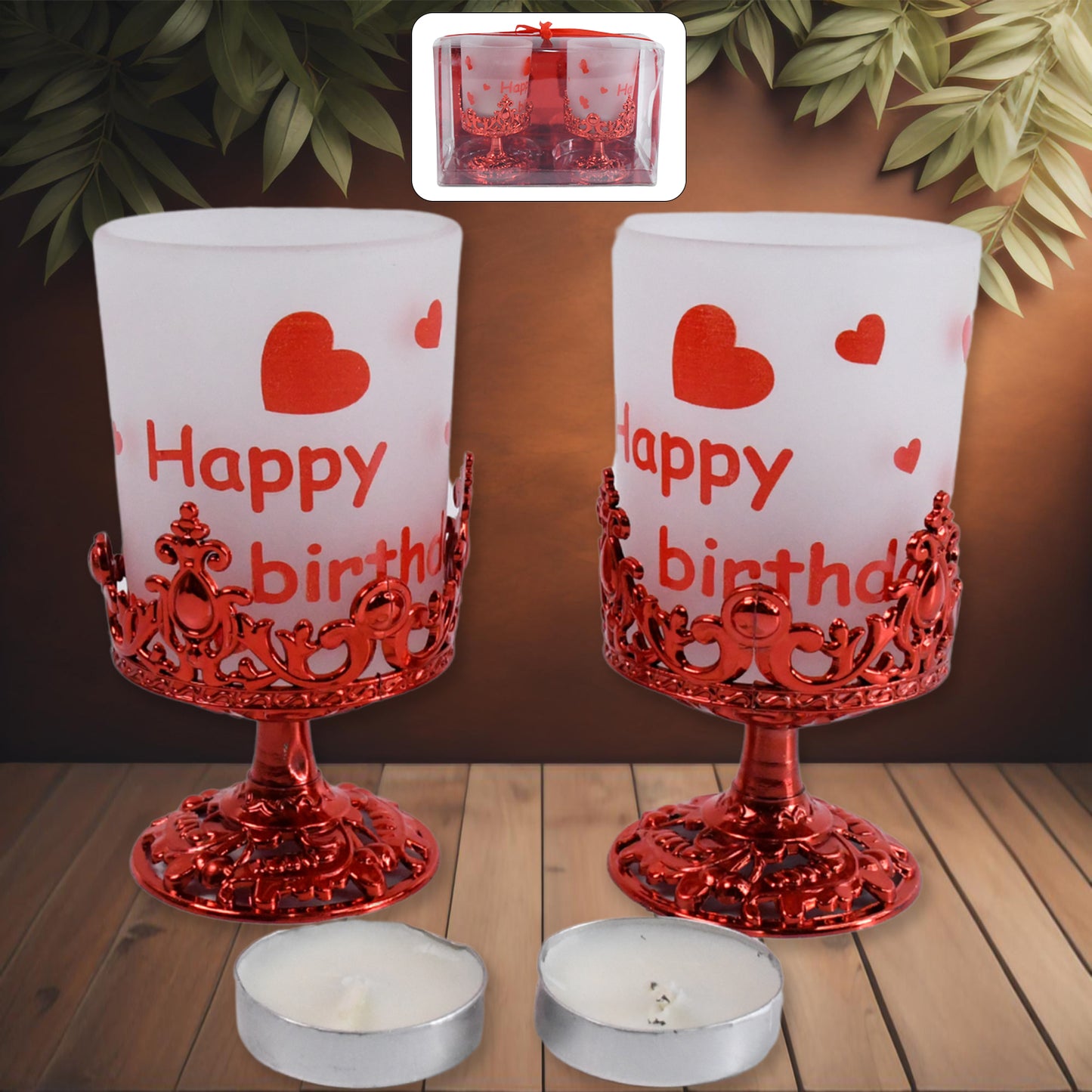 Tealight Holder Stylishly Shaped Candle Diya Stand Plastic Beautiful Design Festival (2 Pc  Mix Design) - Happy Price - Image 2