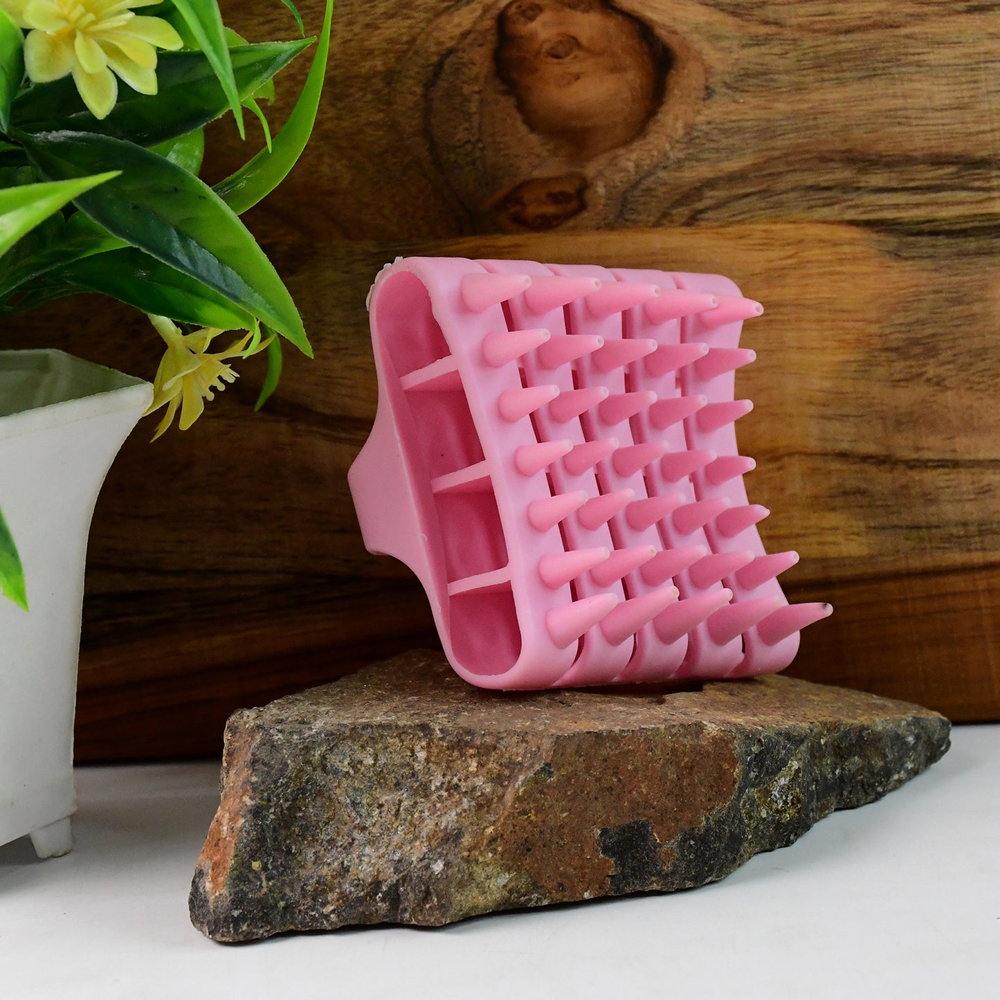 Silicone Scalp Massager Shampoo Brush with Handle for Deep Cleaning and Hair Growth - Happy Price - Image 7