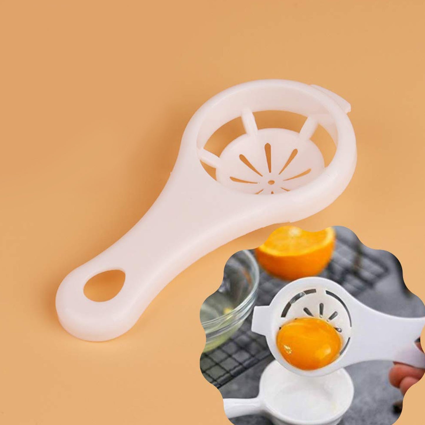 Plastic Egg Yolk Separator Egg White Yolk Filter Separator (1 Pc  With Card Packing) - Happy Price - Image 2