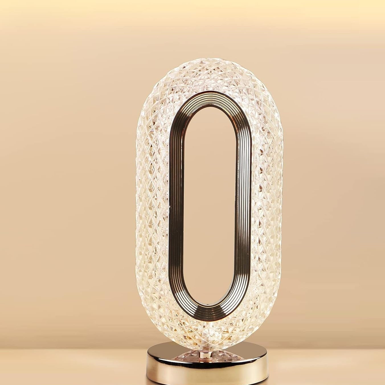 Touch Control Crystal Table Desk Lamp 3-way Dimmable Light Usb Rechargeable Crystal Diamond Table Lamp Exquisite Night Stand Light Lamp Beside Lamp For Bedroom Living Room Decorative Desk Lamp - Happy Price - Image 1