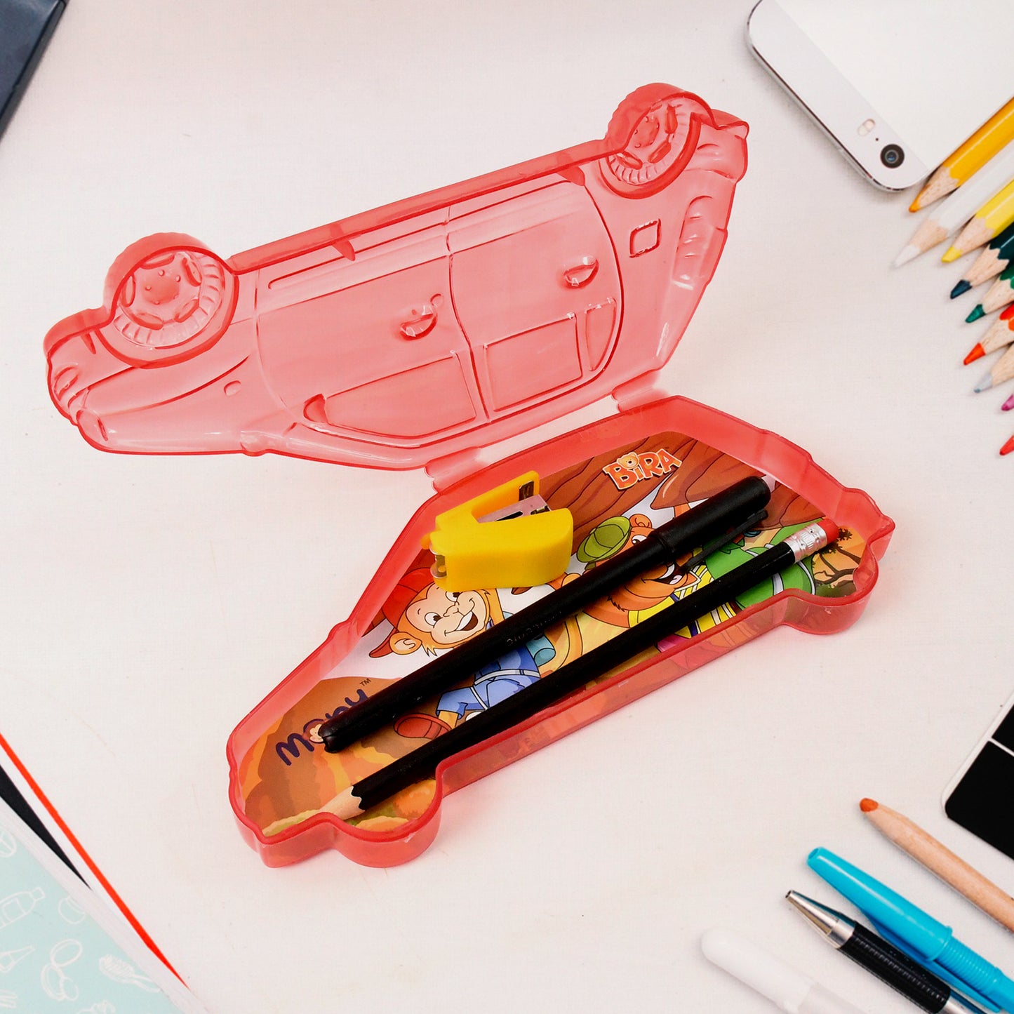 Car Shape Plastic Compass Box For Kids (1 Pc) - Happy Price - Image 5