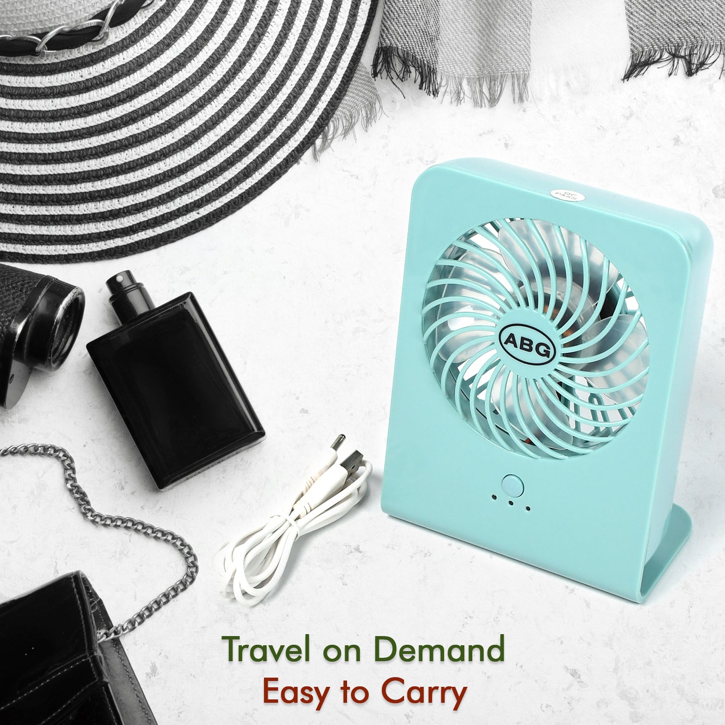 Portable Desk Fan Big Table Fan 3 Step Speed Setting Fan Personal Desk Fan Suitable For Office  School  Home Use (Battery Not Include) - Happy Price - Image 5