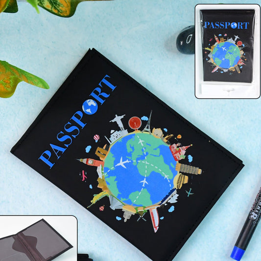 Printed Passport Holder Cover (1 Pc) - Travel Document Organizer