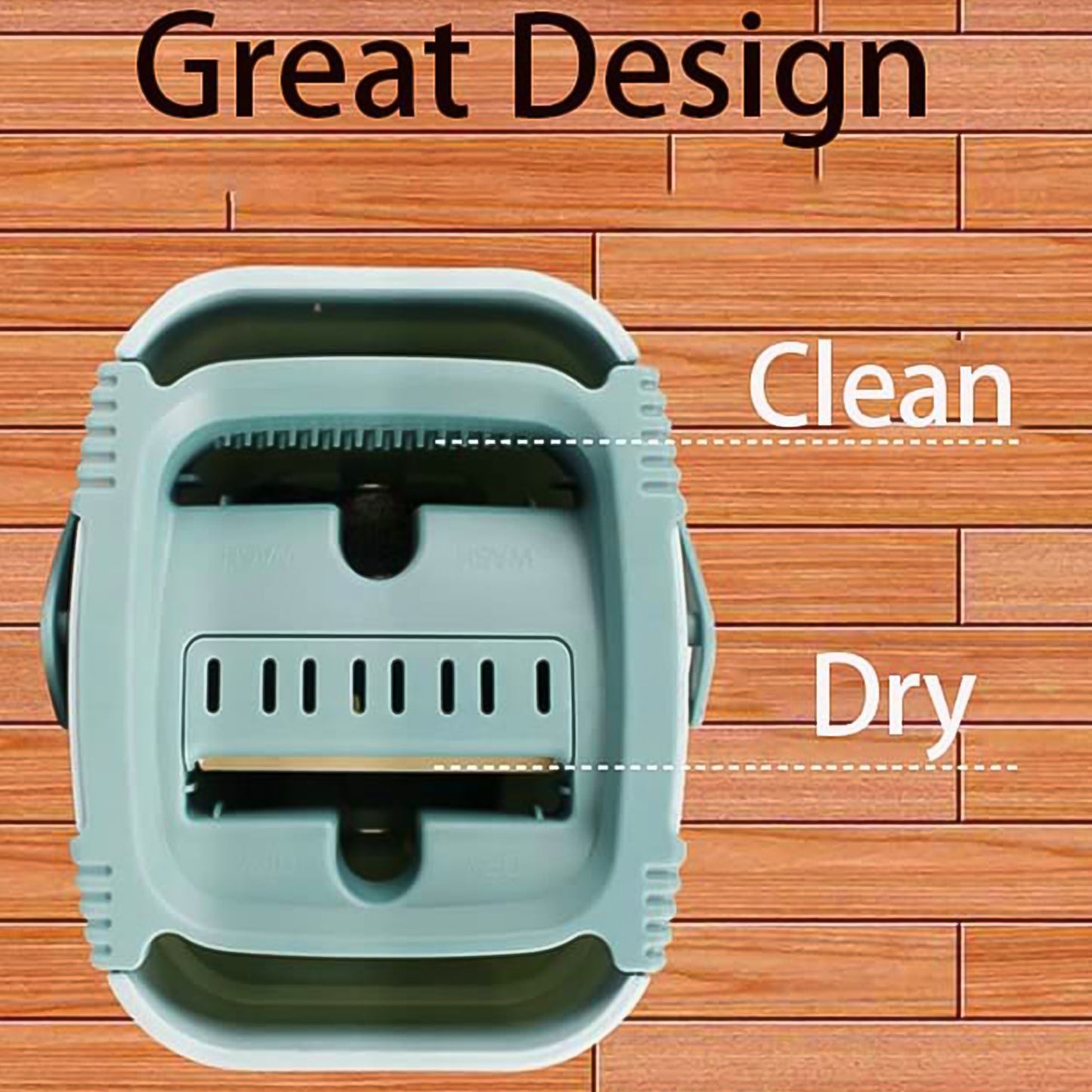 Scratch Cleaning Mop With 2 In 1 Self Clean Wash Dry Hands Free Flat Mop - Happy Price - Image 5