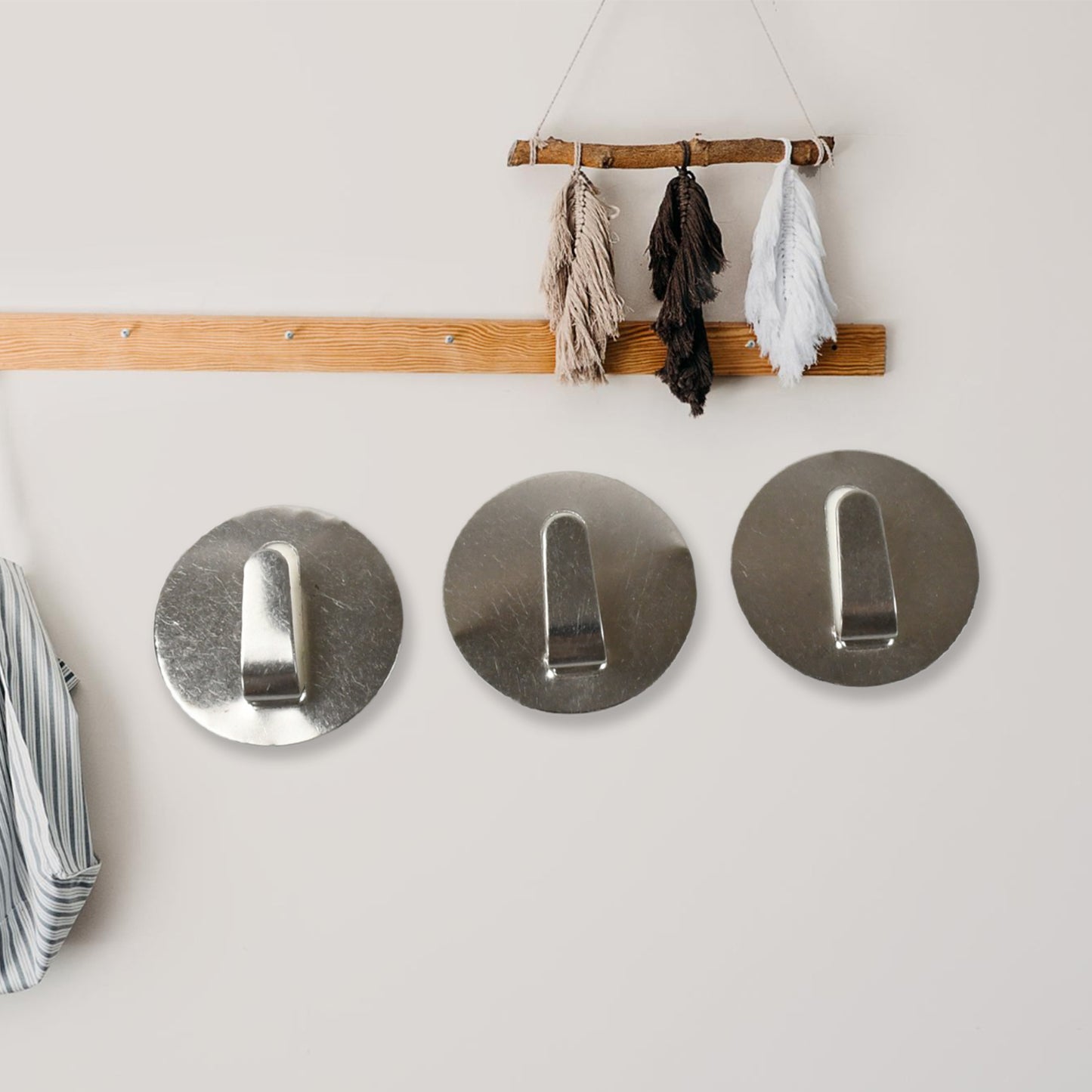 Self- Adhesive Hooks Heavy Duty Wall Hooks Hangers Stainless Steel Waterproof Sticky Hooks For Hanging Robe Coat Towel Kitchen Bathroom And. - Happy Price - Image 4