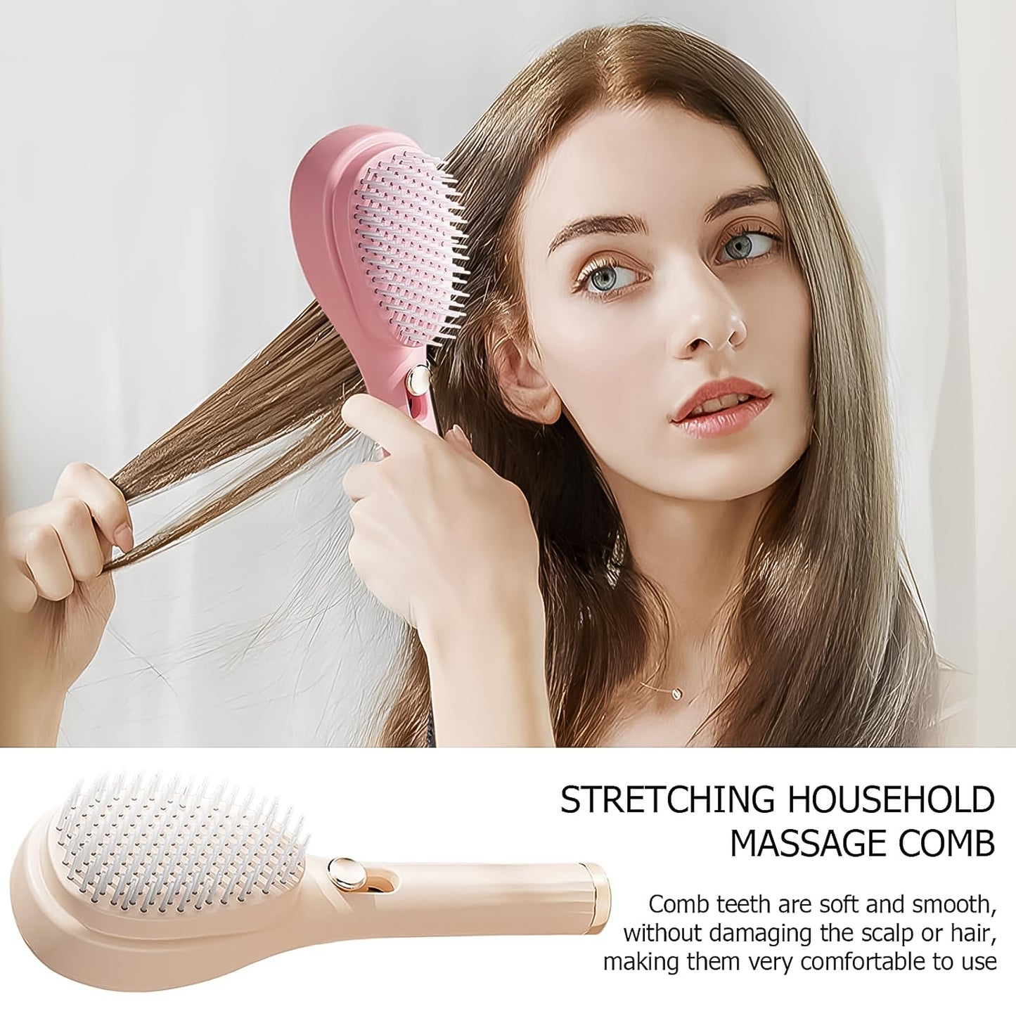 Self-cleaning Anti-static Massage Comb (1 Pc) - Happy Price - Image 3