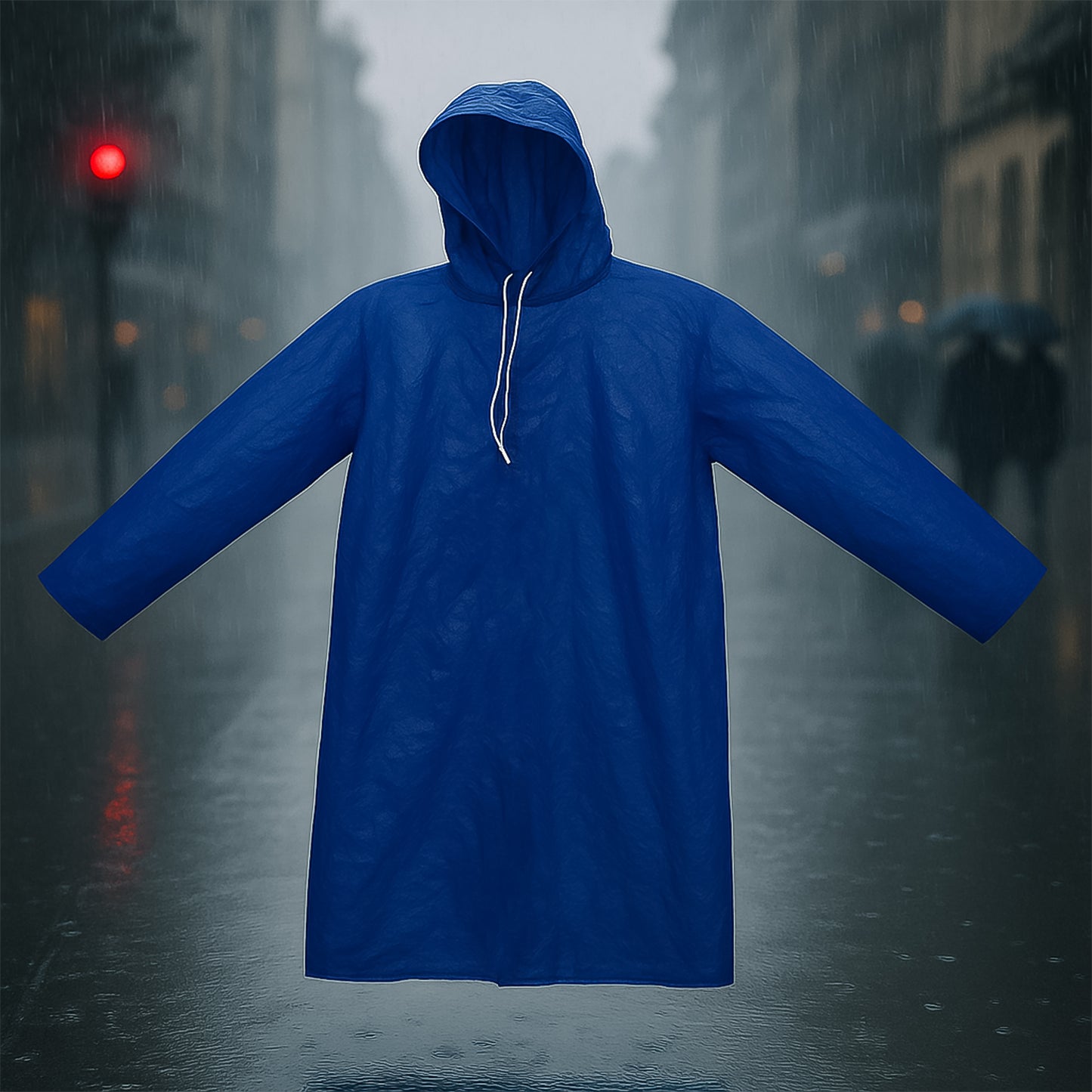 Large Durable Waterproof Hooded Raincoat For Men (1 Pc) - Happy Price - Image 2