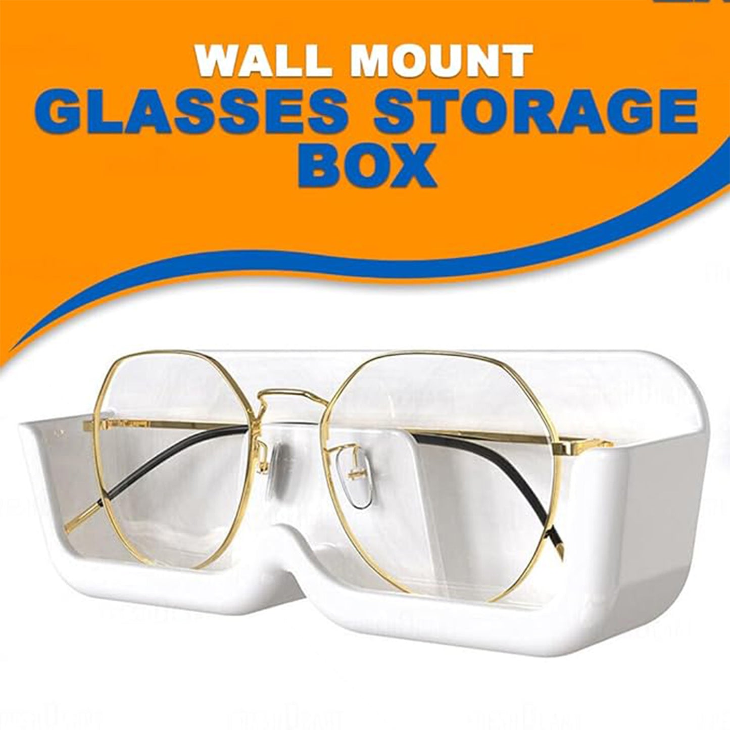Wall Mount Sunglass Organizer Simple Space Saving Glasses Storage Box Eyewear Stand Holder For Showcase Bedroom Apartment With 2 Pc Double Sided Adhesive Sticker (2 Pcs Set) - Happy Price - Image 5