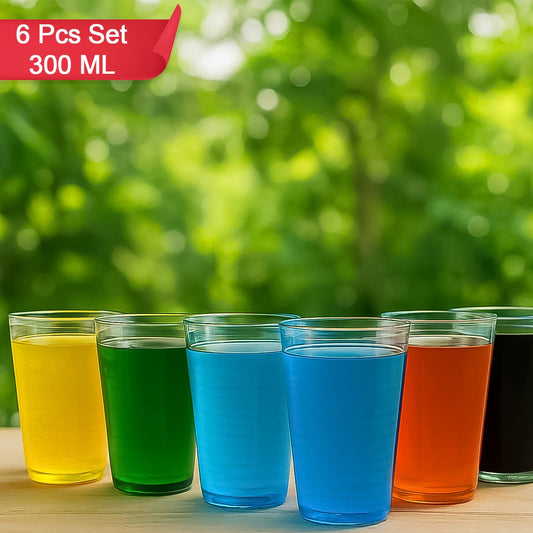 Apex Pyramid Ringo Plastic Glass  300ml Approx  Durable Crystal-clear Tumbler - Happy Price - Image 1