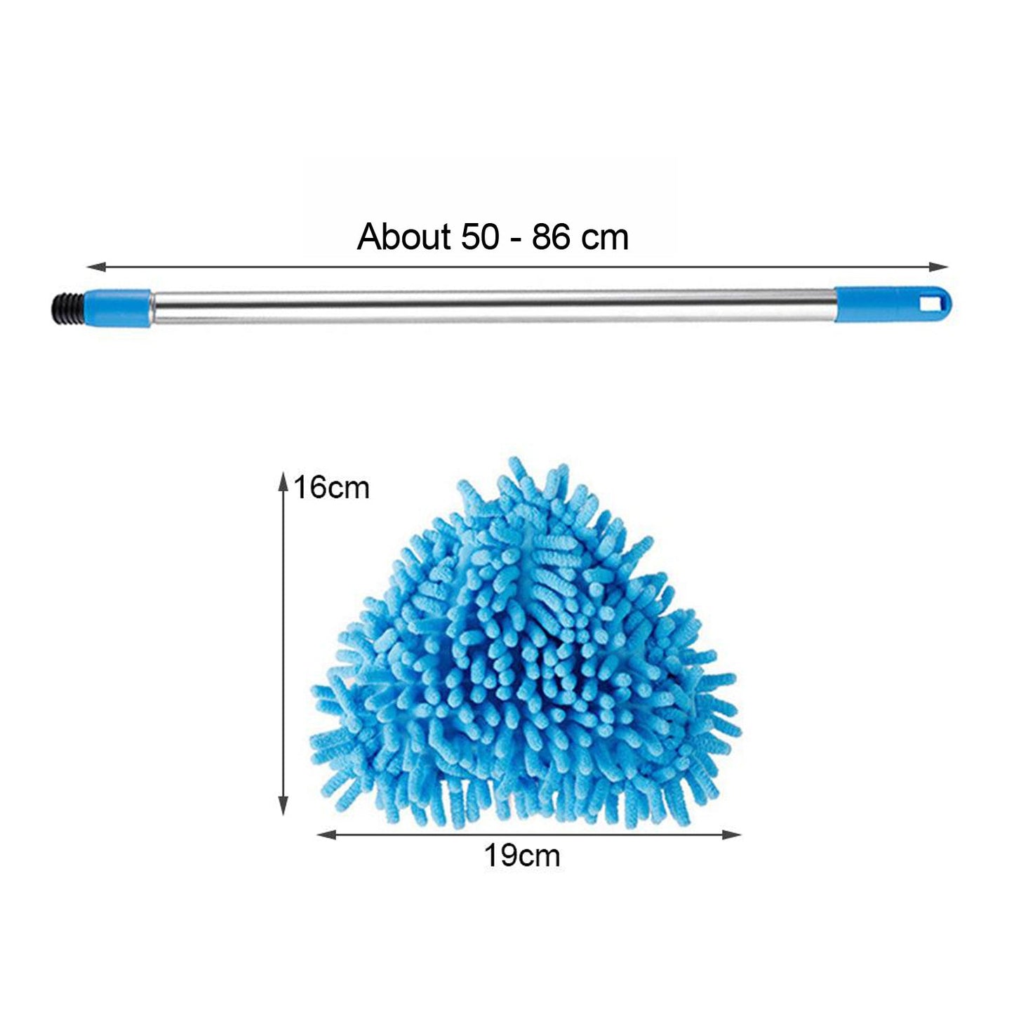 Stainless Steel Road Adjustable Triangle Mop Used For Cleaning Dusty And Wet Floor Surfaces And Tiles. - Happy Price - Image 4