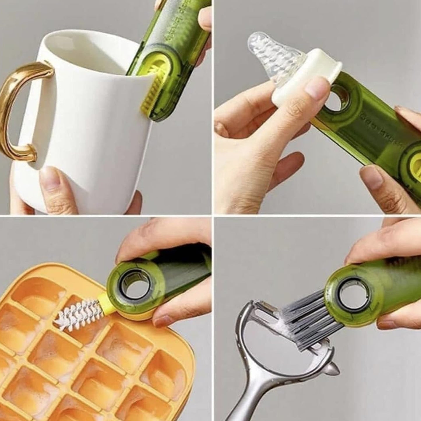 3in1 Multifunctional Cleaning Brush Bottle Cleaning Brush Cup Cleaner Brush For Bottle Cup Cover Lid Home Kitchen Cleaning Tool (1 Pc) - Happy Price - Image 2