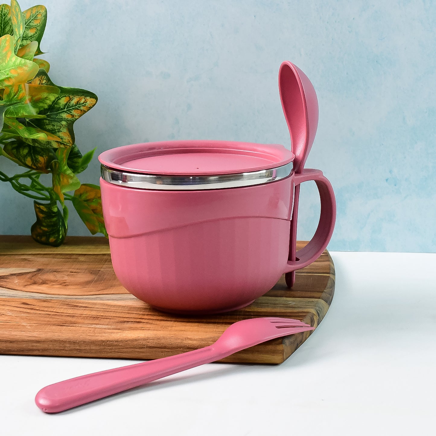 Apex 700 ML Noodle Bowl with Handle, Lid & Fork - Leak-Proof Lunch Container - Happy Price - Image 5