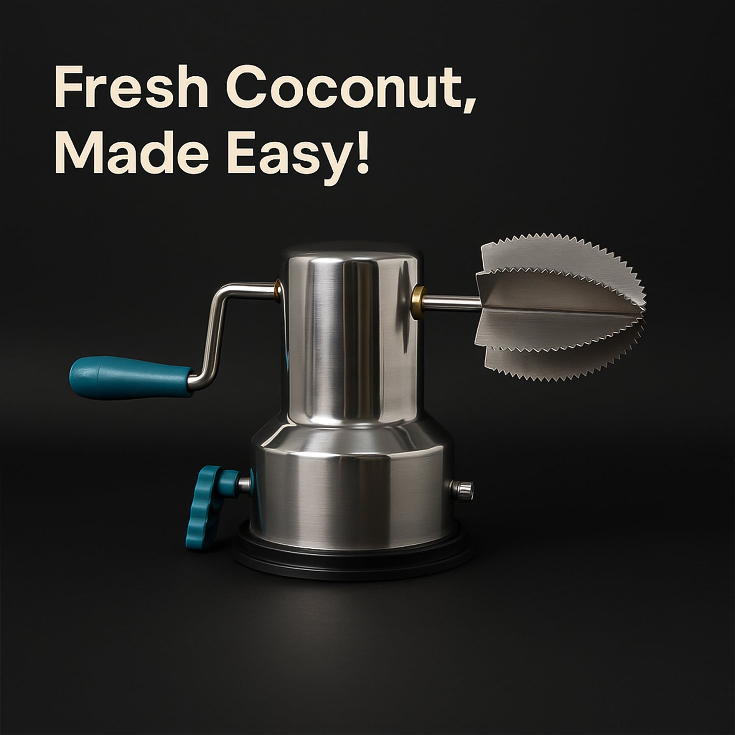 Supermom Stainless Steel Coconut Scraper With Vacuum Base (1 Pc) - Happy Price - Image 3