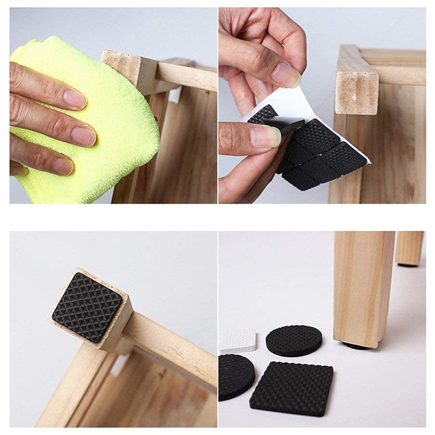Self Adhesive Furniture Pads - Square (18 Pcs Set) - Happy Price - Image 4