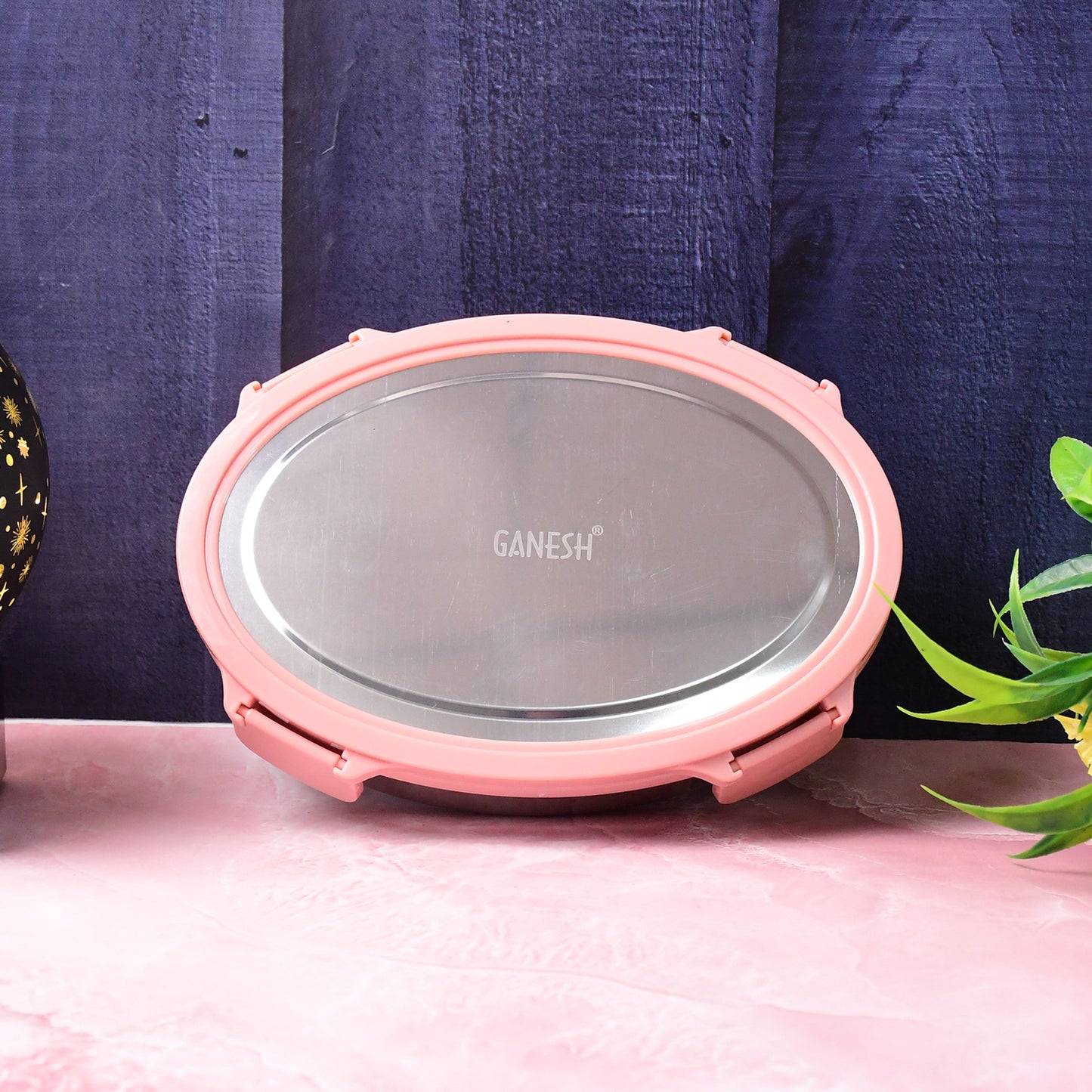 Ganesh Classy 2-piece Stainless Steel Lunch Box Set - Happy Price - Image 4
