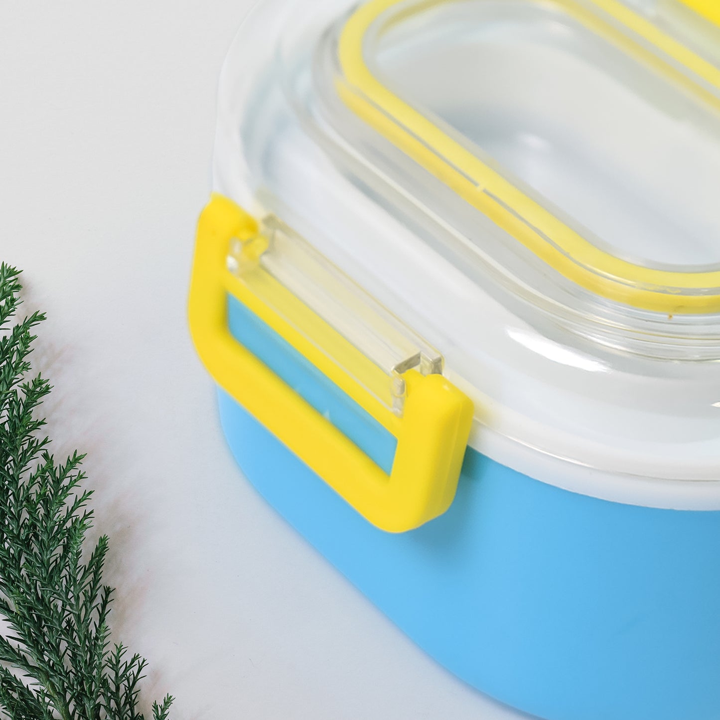 Durable Plastic Lunch Box For Kids With 2 In 1 Spoon Fork (1 Pc) - Happy Price - Image 6
