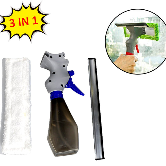 4946 Plastic Easy Glass Cleaner 3 In 1 Spray Type Cleaning Brush Pack Of 1 - Happy Price - Image 1