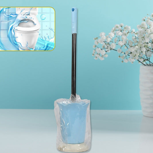 Premium Toilet Plastic Brush With Holder Stand Western And Indian Toilet Bathroom Cleaning - Happy Price - Image 1