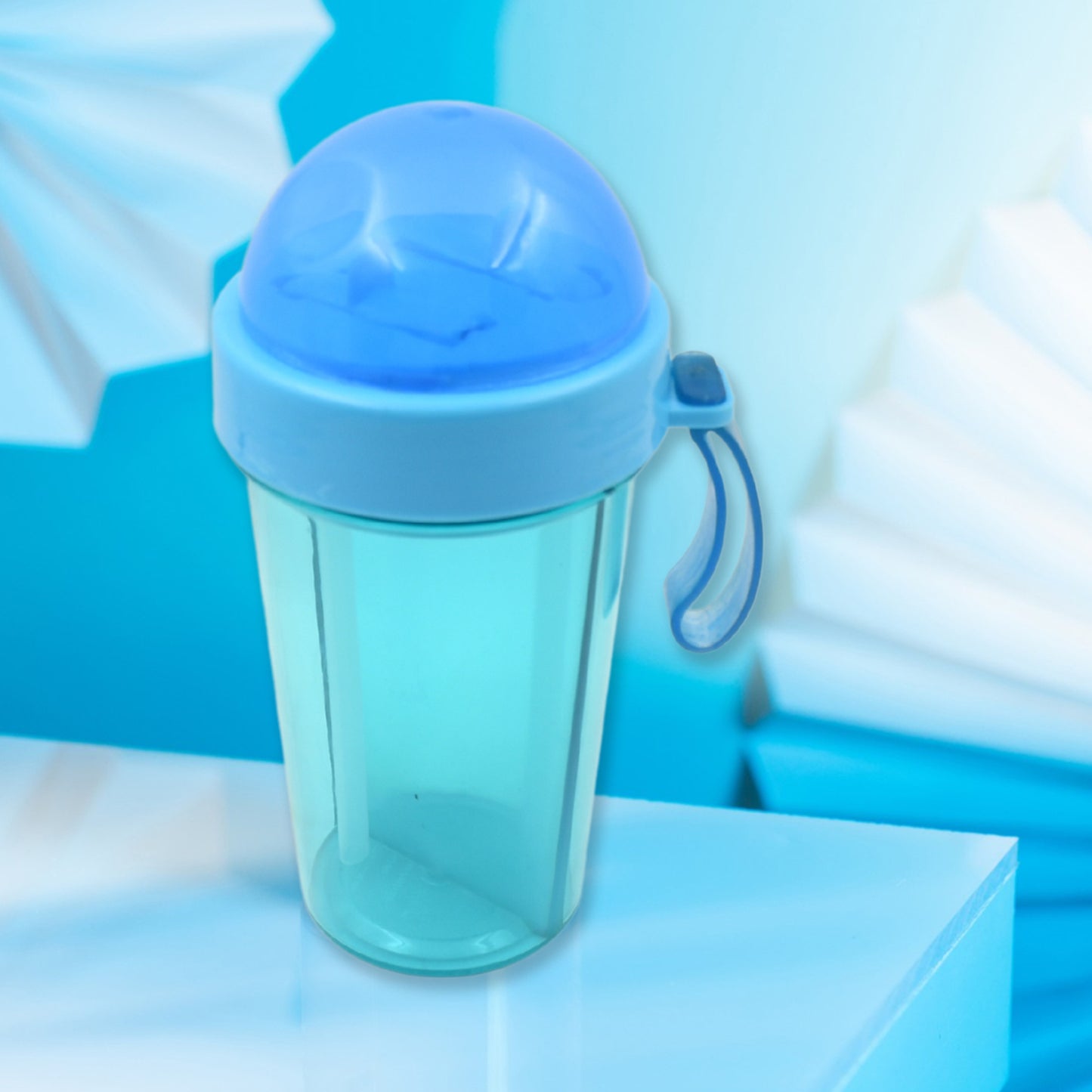 2 Drinks In 1 Cup Water Bottle Stable Sturdy Dual Use Bottle 2 Straws For Shopping Travel For Outdoor Activities (1 Pc) - Happy Price - Image 5