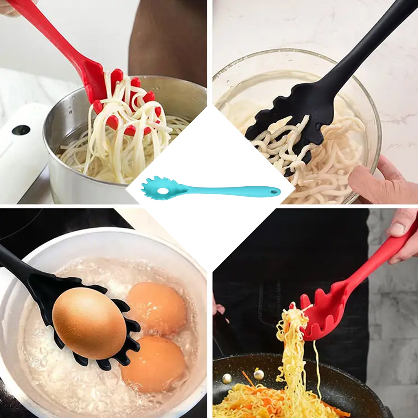 Pasta Fork Cutlery Food Grade Kitchen Non Slip Heat Resistant Spaghetti Spoon Best Kitchen Appliances (29cm) - Happy Price - Image 3