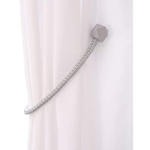 Hexagonal Magnetic Braided Rope Drapery Window Curtains Loop Binding Ties Buckle (2 Pc) - Happy Price - Image 3