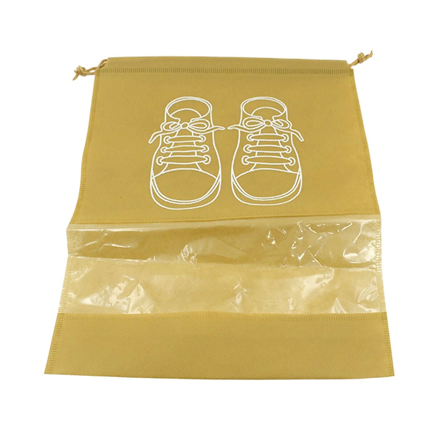 Beach Bag Shoes Storage Bag Closet Organizer Non-woven Travel Portable Bag Waterproof Pocket Clothing Classified Hanging Bag Shoe Bag Luggage Travel Portable Shoe Pouch Non Woven Transparent Window (1 Pc ) - Happy Price - Image 2