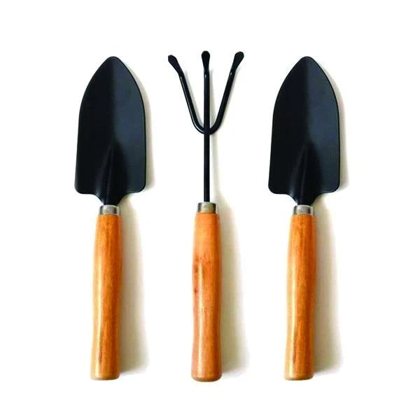 Small Garden Tool Set - 3 Pc Hand Cultivator, Trowel & Fork - Happy Price - Image 6