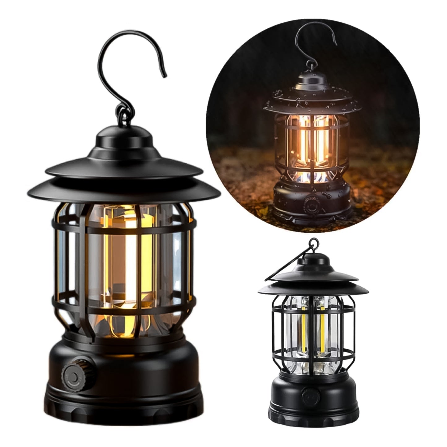Led Camping Light Retro Style Lighting Battery Type-c Rechargeable (1 Pc) - Happy Price - Image 2