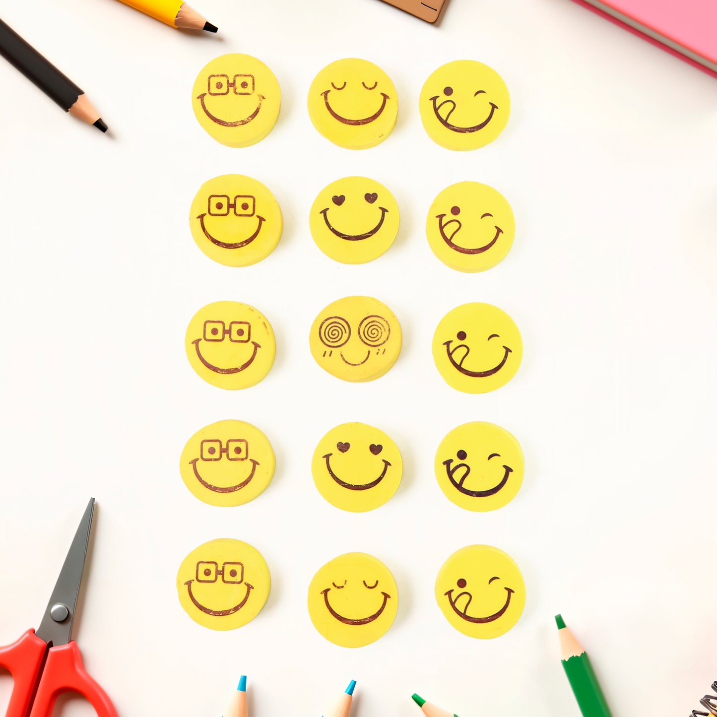 Cartoon Design Eraser (15 Pc  Mix Design) - Happy Price - Image 4