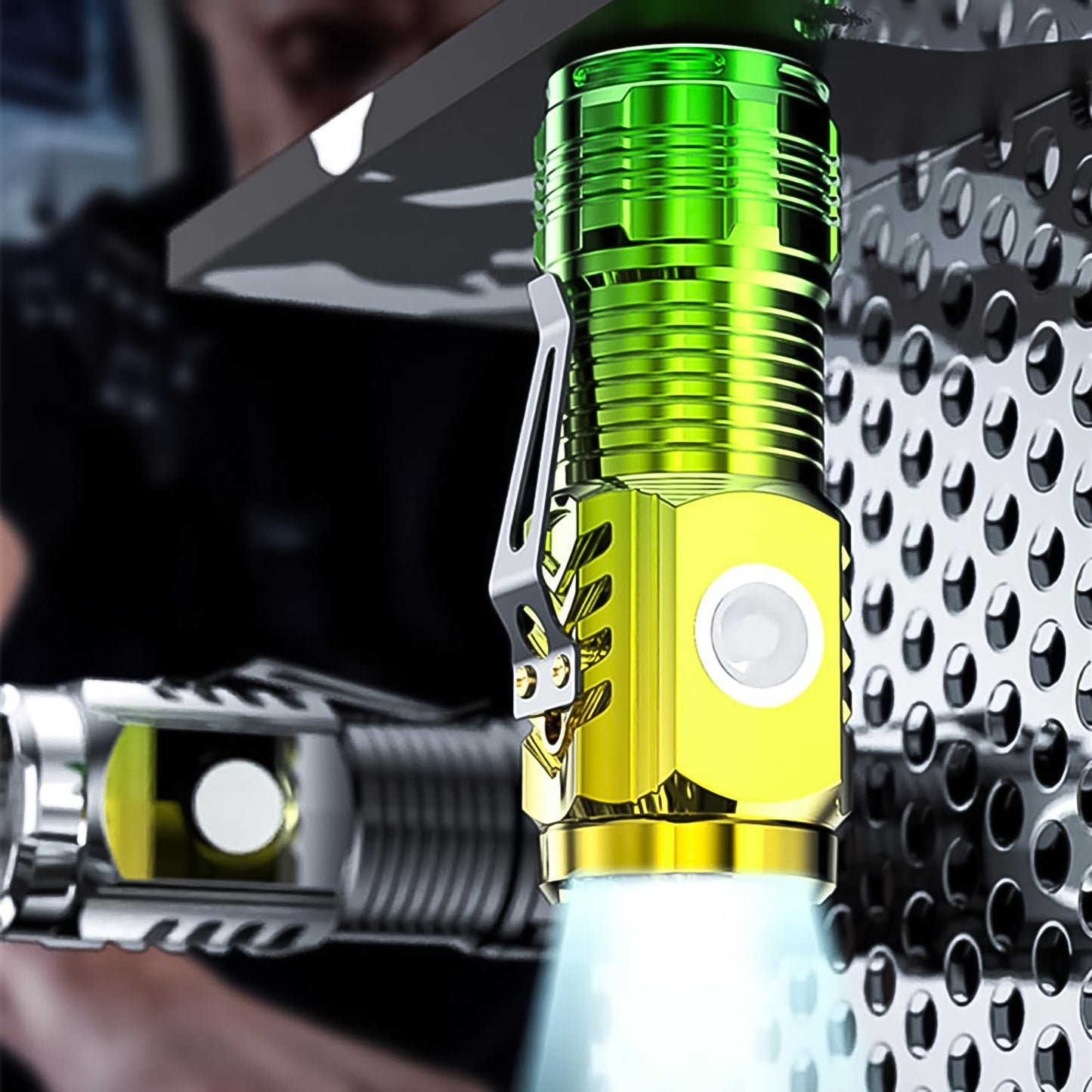 Usb Chargeable Mini 3 Led Flashlight  Torch Light (1 Pc) - Happy Price - Image 2