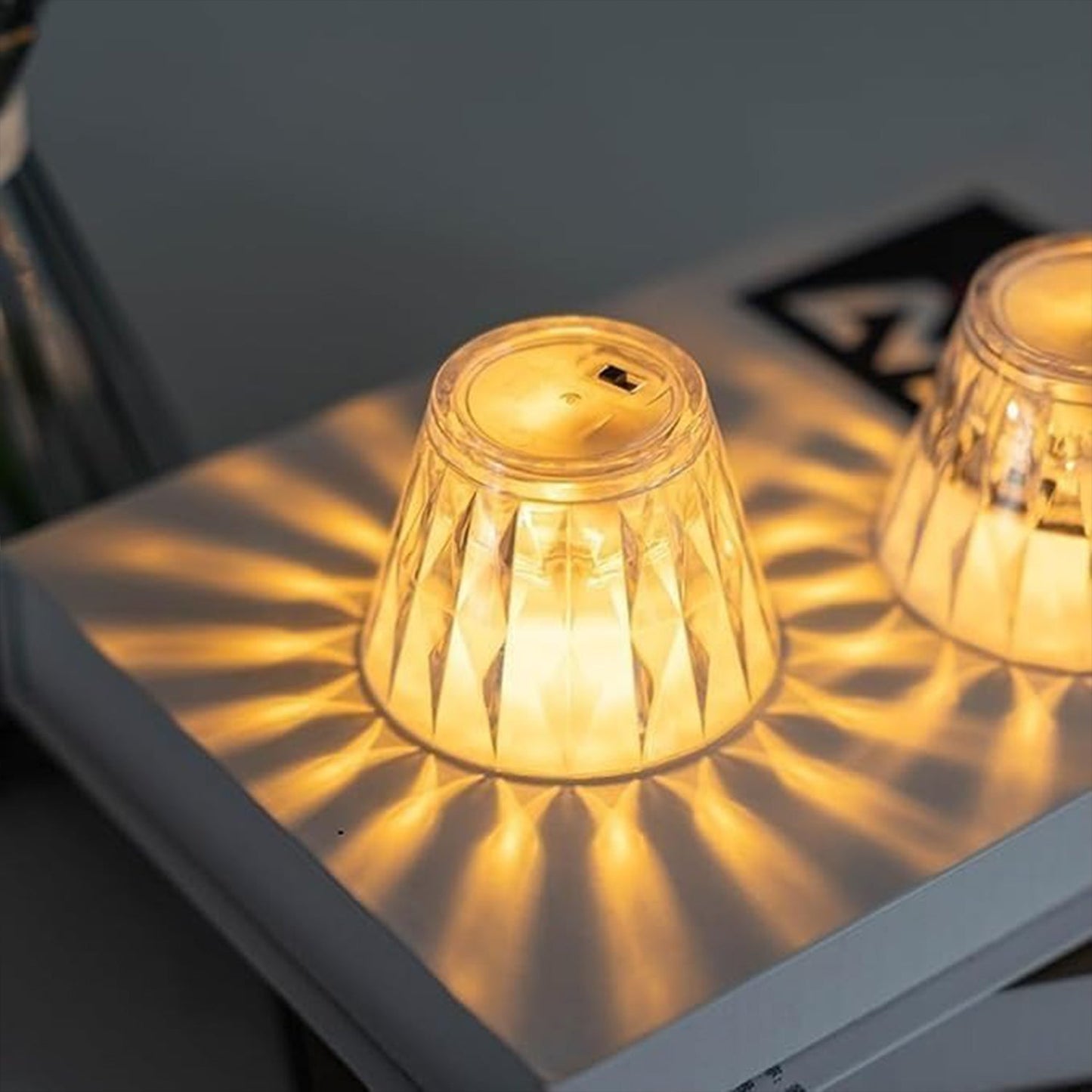 Cup Shape Crystal Table Lamp (1 Pc) - Happy Price - Image 2