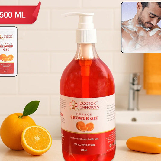 HappySkin Orange Shower Gel 500ml - Refreshing Body Wash for All Skin Types (1 Pc)
