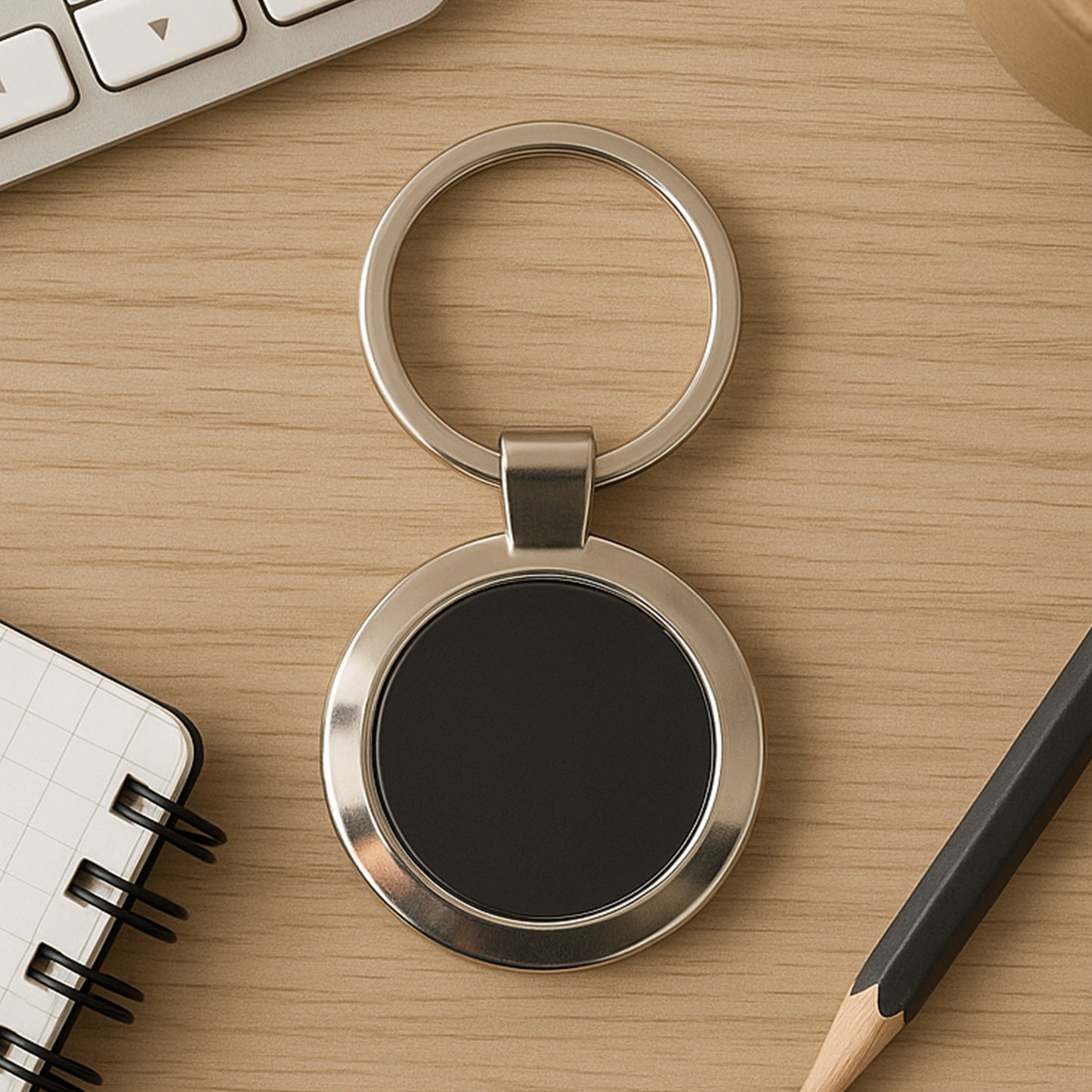 Premium Round Shape Metal Keychain (1 Pc) - Happy Price - Image 6