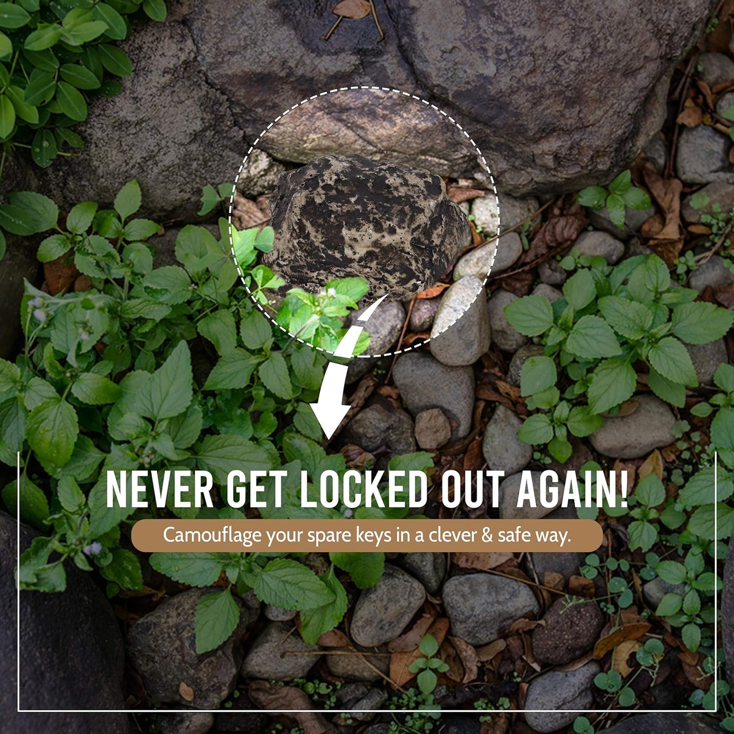 Hide A Key Outside Rock Looks Like A Real Rock - Weatherproof Rock Key Perfect For Emergencies - Fake Rock Key Hider Outside Decorative (1 Pc) - Happy Price - Image 5