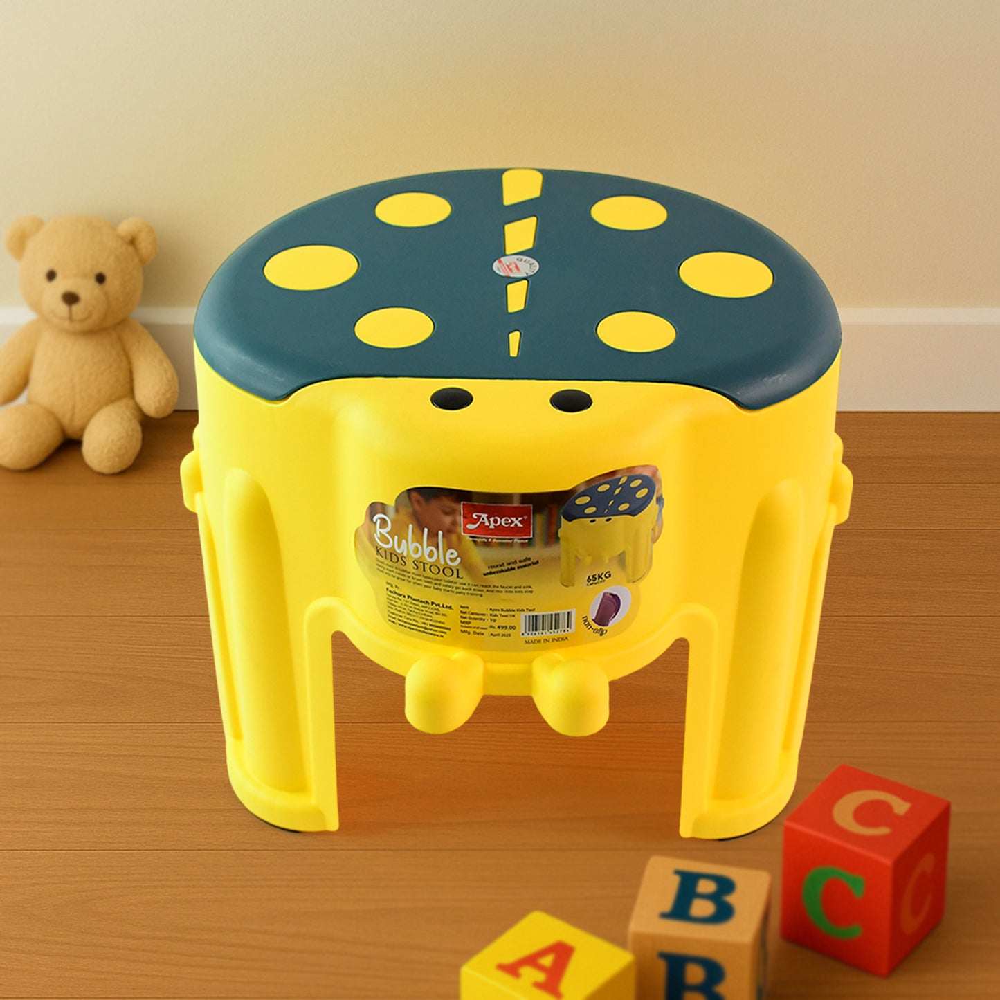 Apex Bubble Kids Stool  Durable Plastic Step Stool For Kids  (1 Pc) - Happy Price - Image 6