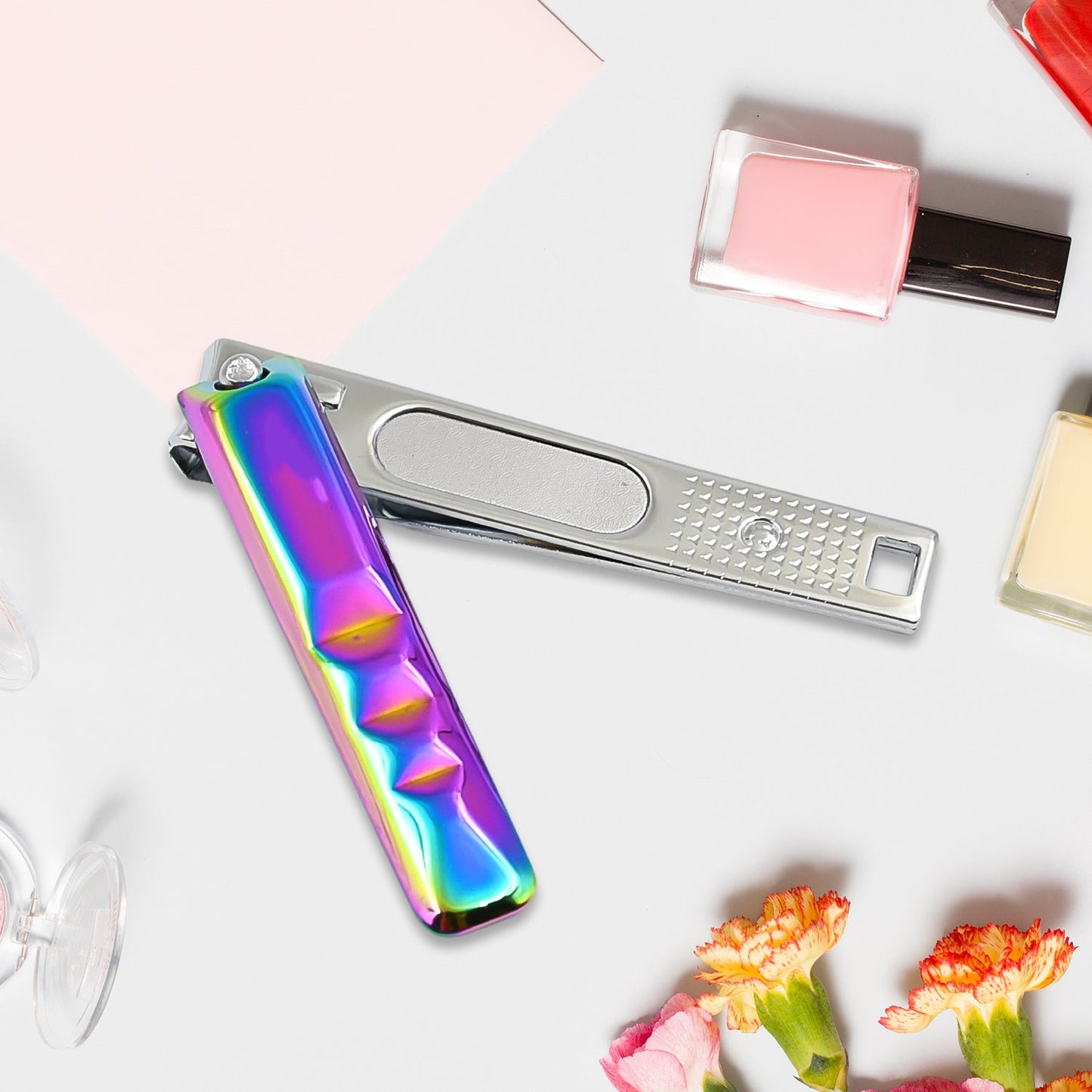 Stainless Steel Folding Portable Large Nail Clippers With Nail File (1 Pc  Mix Design) - Happy Price - Image 6