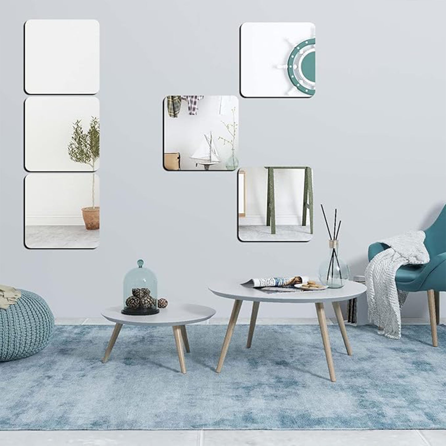 Flexible Acrylic Mirror Set (30x30 Cm  10 Pcs Set) - Happy Price - Image 4