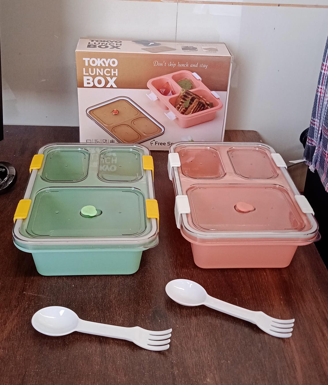 Plastic Lunch Box For Kids Lunch Box For Kids 3 Compartment Insulated Lunch Box Tiffin Box For Boys Girls School  Office Men (3 Compartment Lunch Box) - Happy Price - Image 7