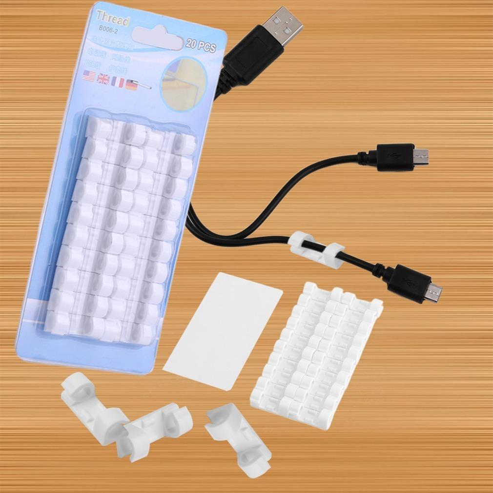Self Adhesive Cable Clips Wire Manage Holder Sticky Mount-round Plastic Cable Cord - Happy Price - Image 2